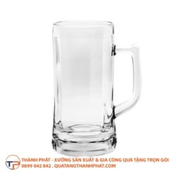 Ly thuy tinh ong cao in logo gia tot