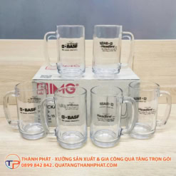 Ly thủy tinh ống nhỏ in logo LT04