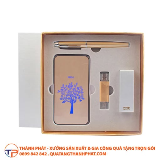 Bộ quà tặng khuyến mãi sang trọng với biểu tượng đèn led chiếu sáng gs88