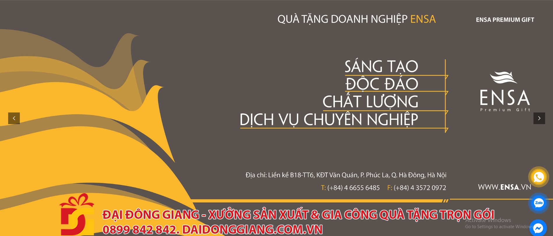 Quà tặng doanh nghiệp ensa