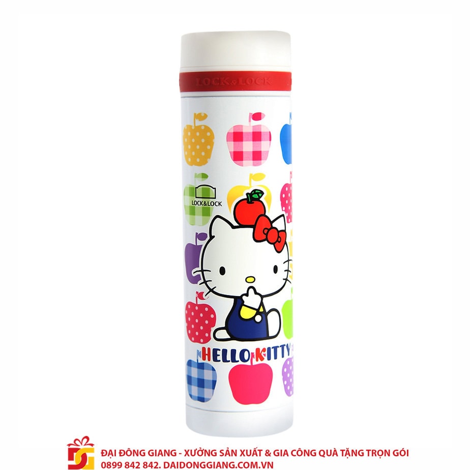 Bình giữ nhiệt hello kitty colourful apple lock&lock hkt354w