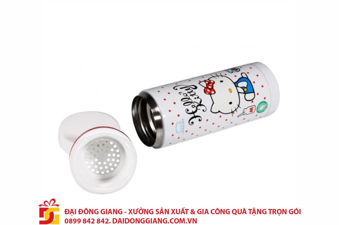 Bình giữ nhiệt lock&lock hello kitty lovely dot hkt355w