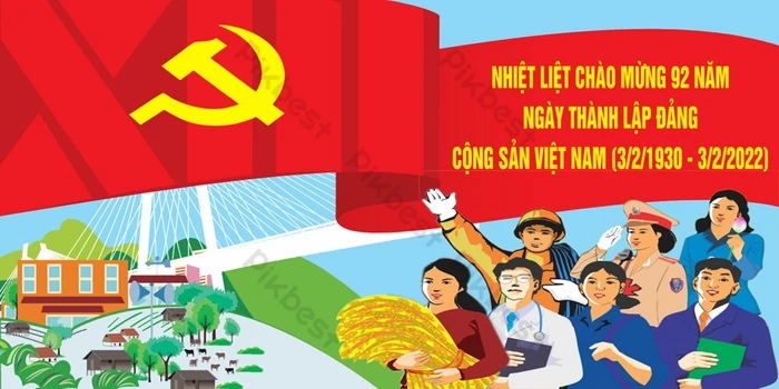 Mẫu banner/poster ngày thành lập đảng cộng sản việt nam