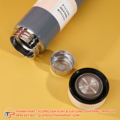 Binh giu nhiet cool wood nap van go sang trong