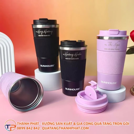 Ly giữ nhiệt thân bọc cao su bgn73