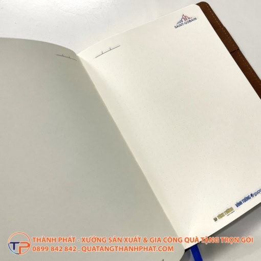 Sổ tay bìa da logo ép kim - ảnh 3