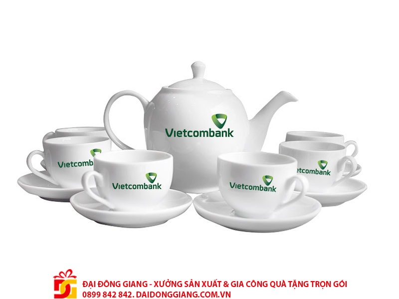 Bộ ấm chén vietcombank