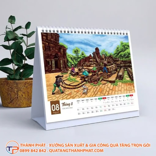 Lịch giấy để bàn chữ a - ảnh 3