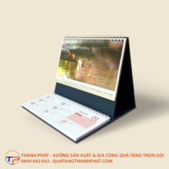 Lich giay de ban chu m in logo sang trong