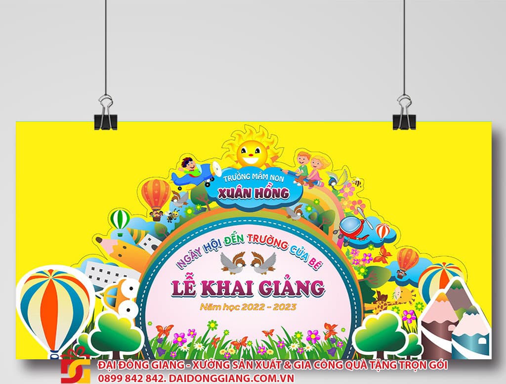 Mẫu banner/ poster ngày khai giảng