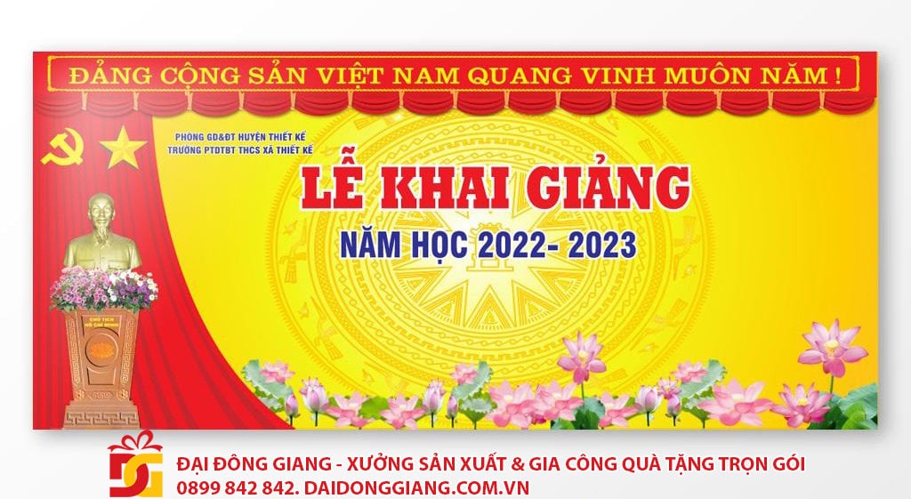 Mẫu banner ngày khai giảng