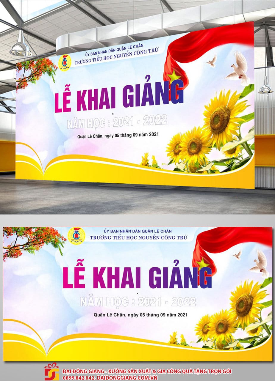 Mẫu banner/ poster khai giảng