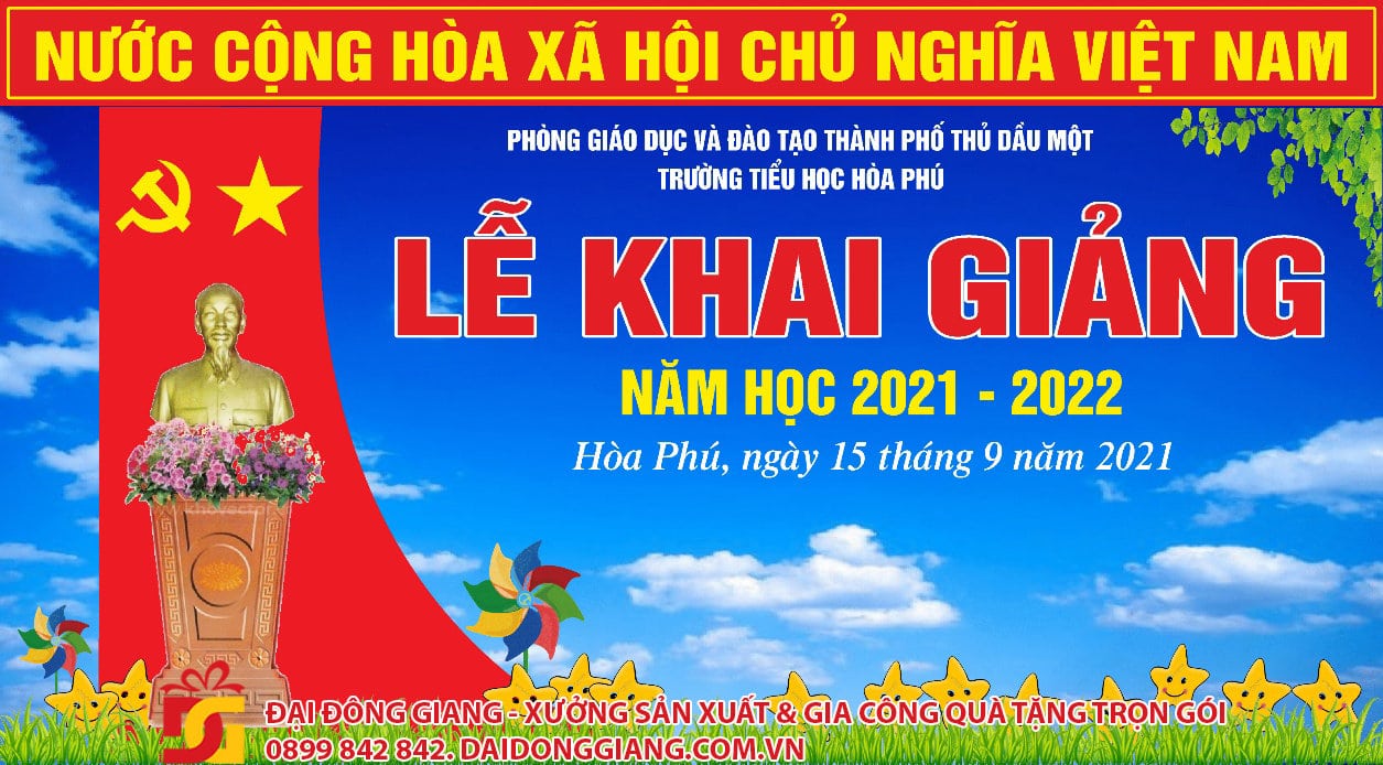 Mẫu banner/ poster ngày khai giảng đẹp