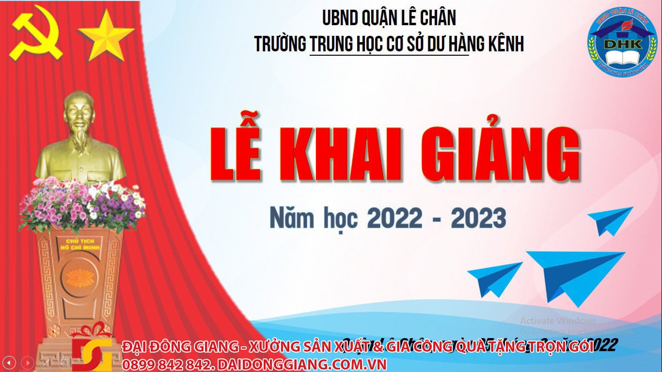 Banner/ poster ngày khai giảng