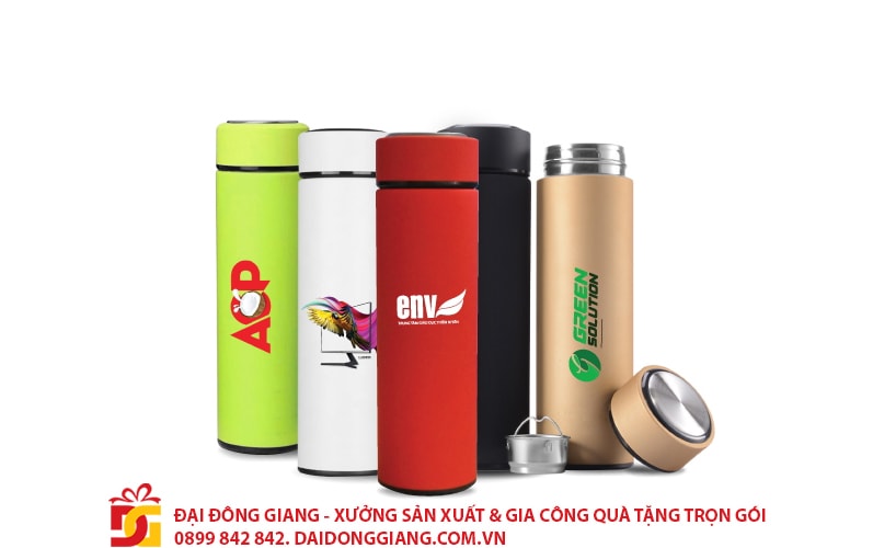 Bình giữ nhiệt in logo trường