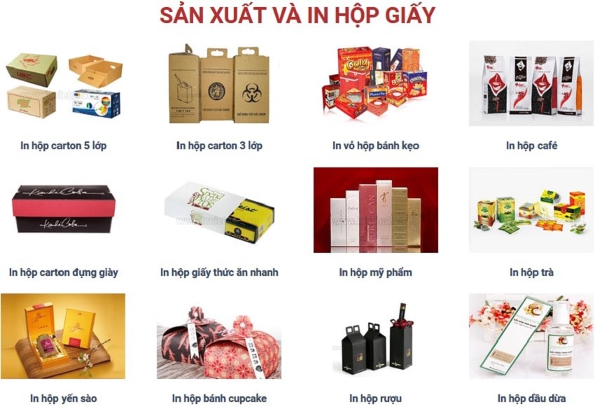 Sản xuất và in hộp giấy tại tphcm