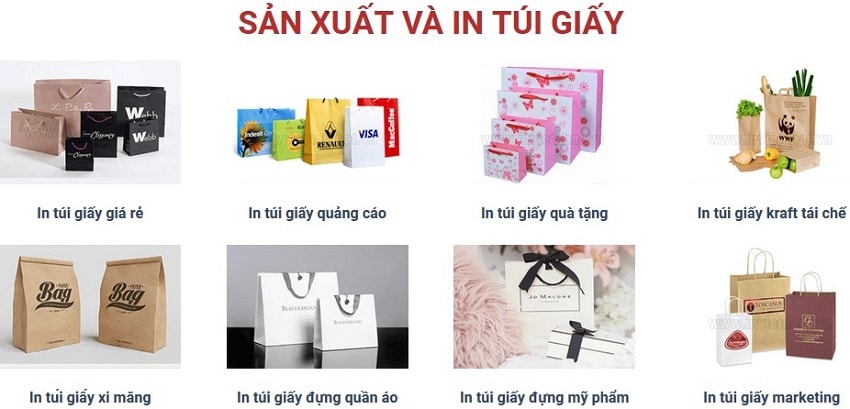 Sản xuất và in túi giấy giá rẻ tại xưởng