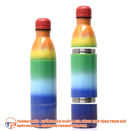 Bình giữ nhiệt bowling có ngăn chia thuốc uống/thực phẩm bgn6221 - ảnh 3