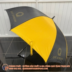 Dù thẳng cán cong 8 kèo in logo