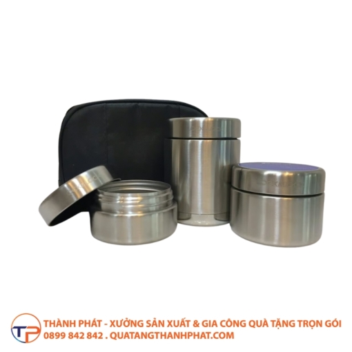 Hộp đựng cơm kim loại in logo power - ảnh 3