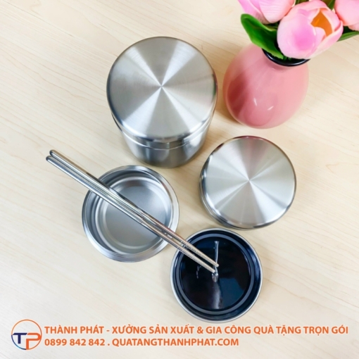 Hộp đựng cơm kim loại in logo power - ảnh 11