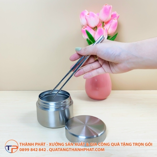 Hộp đựng cơm kim loại in logo power - ảnh 8