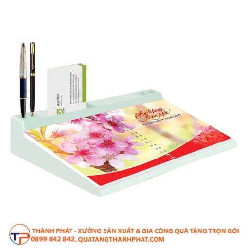 Lịch giấy để bàn đế nhựa
