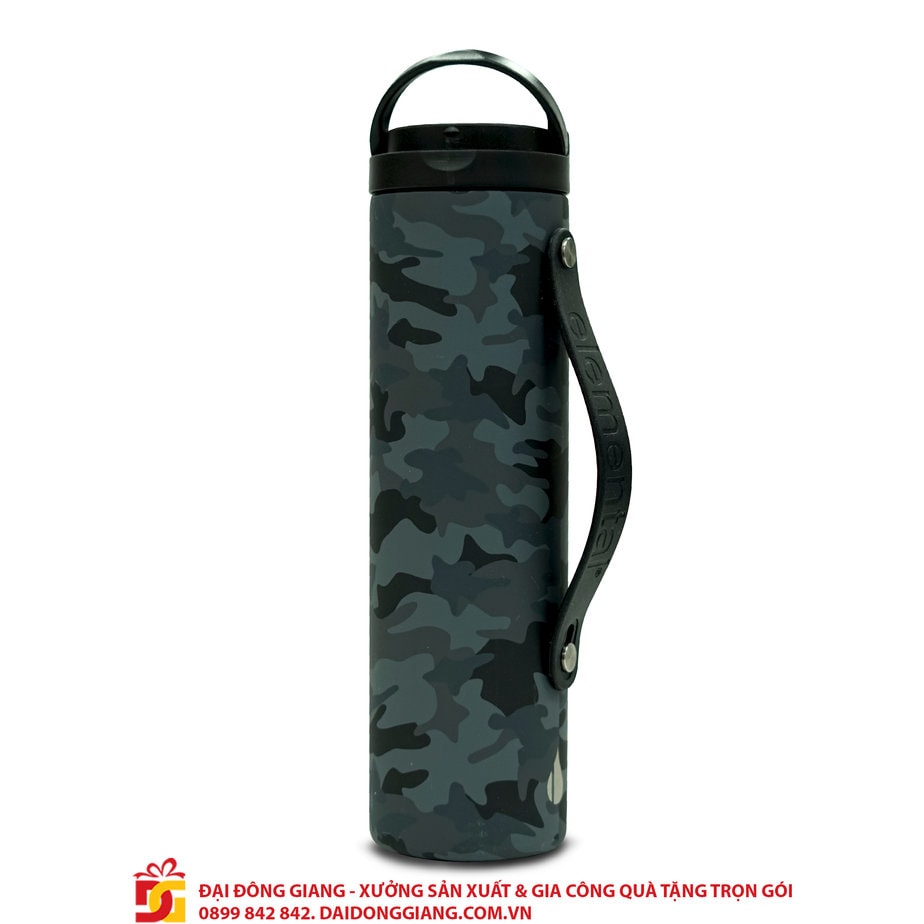 Binh giu nhiet elemental iconic 590ml nap the thao camo 1