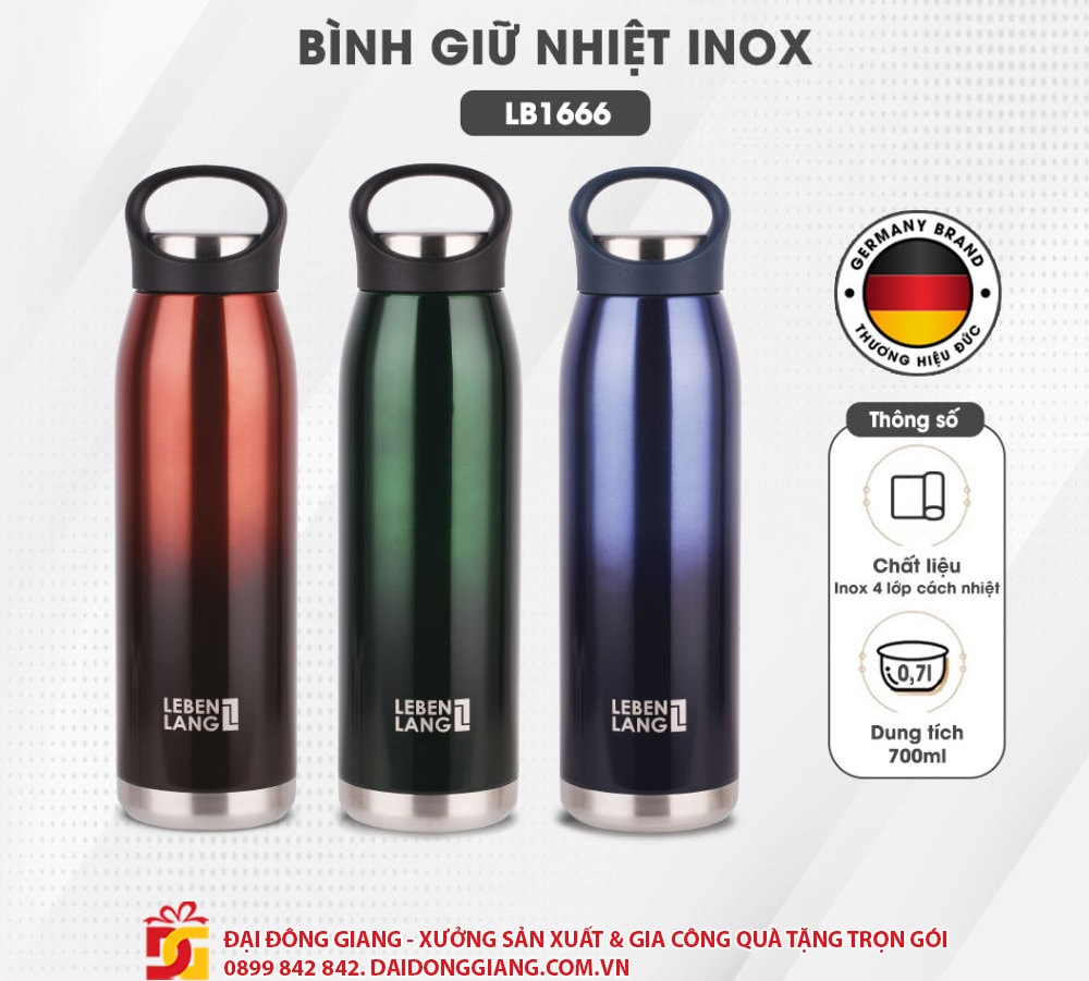 Binh giu nhiet lebenlang inox 304 chuan duc 700ml lb1666 1