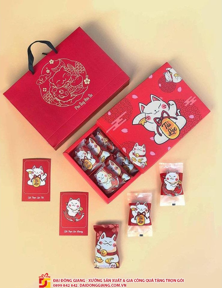 In hộp giấy đựng bánh kẹo đẹp, bắt mắt ở đâu?