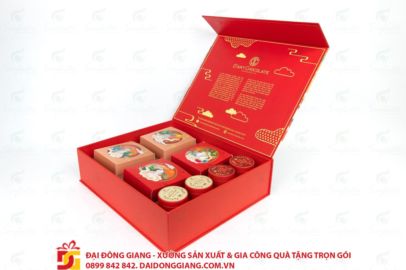 Mẫu hộp giấy đựng bánh kẹo sang trọng