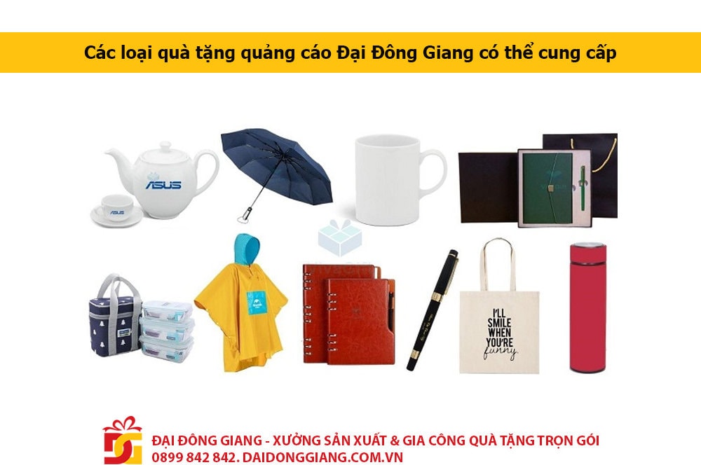 Các loại quà tặng quảng cáo THÀNH PHÁT có thể cung cấp