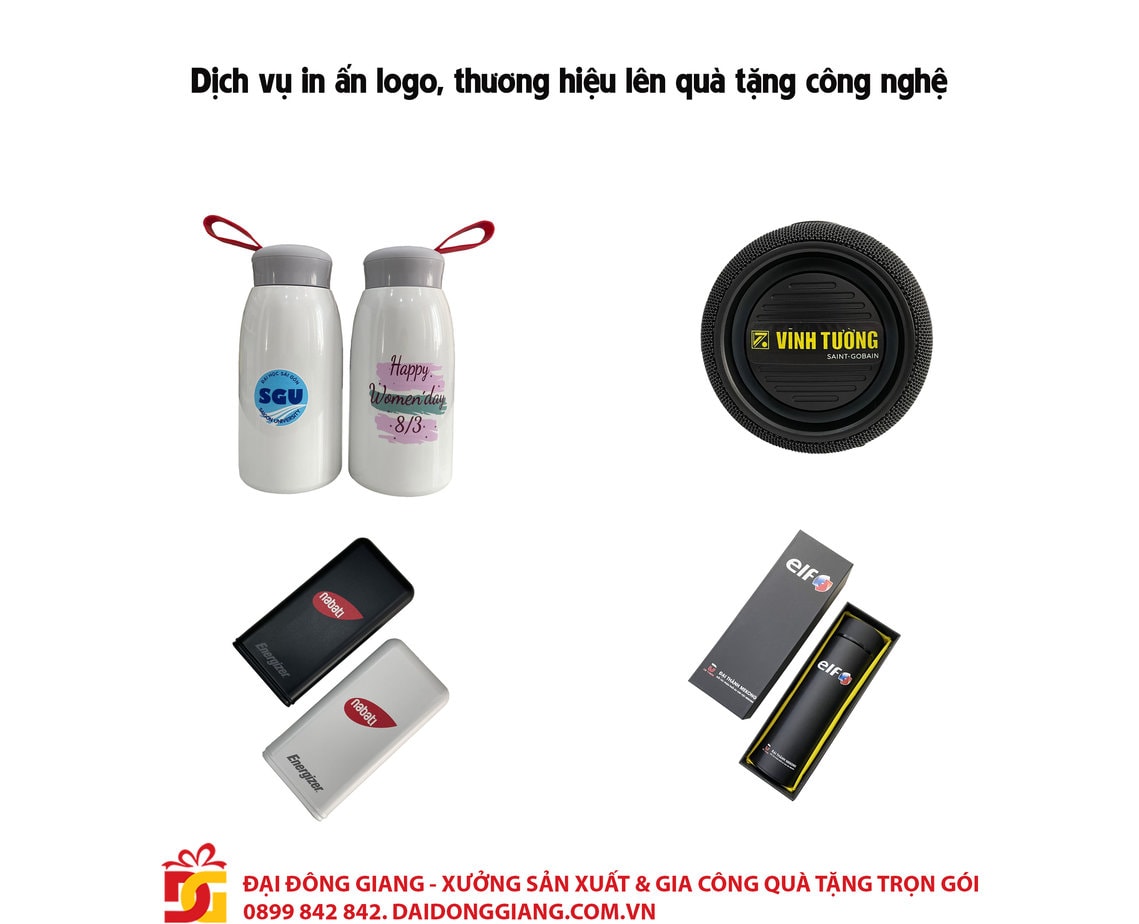 Dịch vụ in ấn logo, thương hiệu lên quà tặng công nghệ