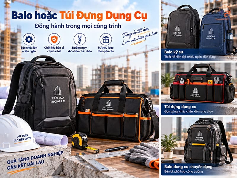 Top 7 Quà Tặng Doanh Nghiệp Ngành Xây Dựng, Nội Thất Ý Nghĩa 19 Balo 1