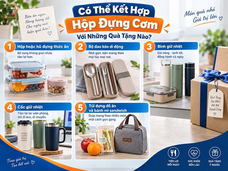 Top 7 Hộp Đựng Cơm Tốt Nhất Để Làm Quà Tặng 23 Ket hop dung com lam qua tang