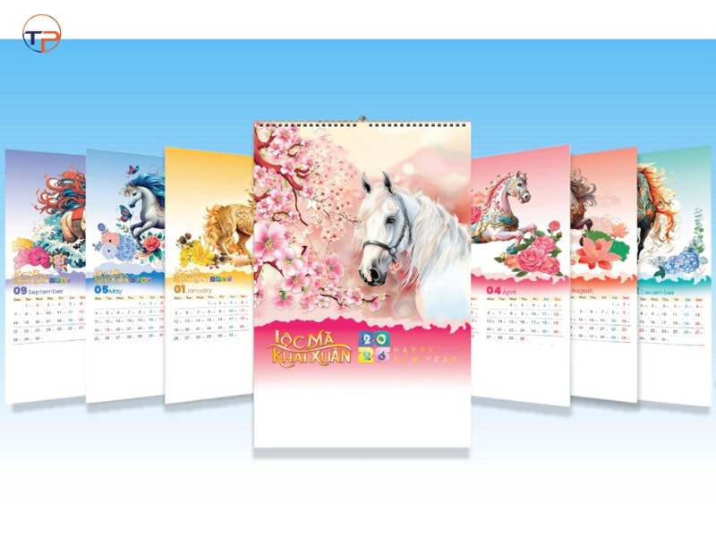 Top 9 Mẫu Lịch Để Bàn/ Treo Tường Làm Quà Tặng Ý Nghĩa, Thiết Thực 19 Lịch lò xo 7 tờ