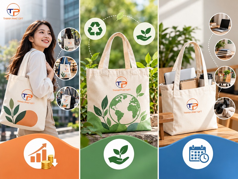 Top 7 Mẫu Túi Vải Tote In Ấn Làm Quà Tặng Đẹp, Ấn Tượng 21 Lua chon tui tote in an lam qua tang