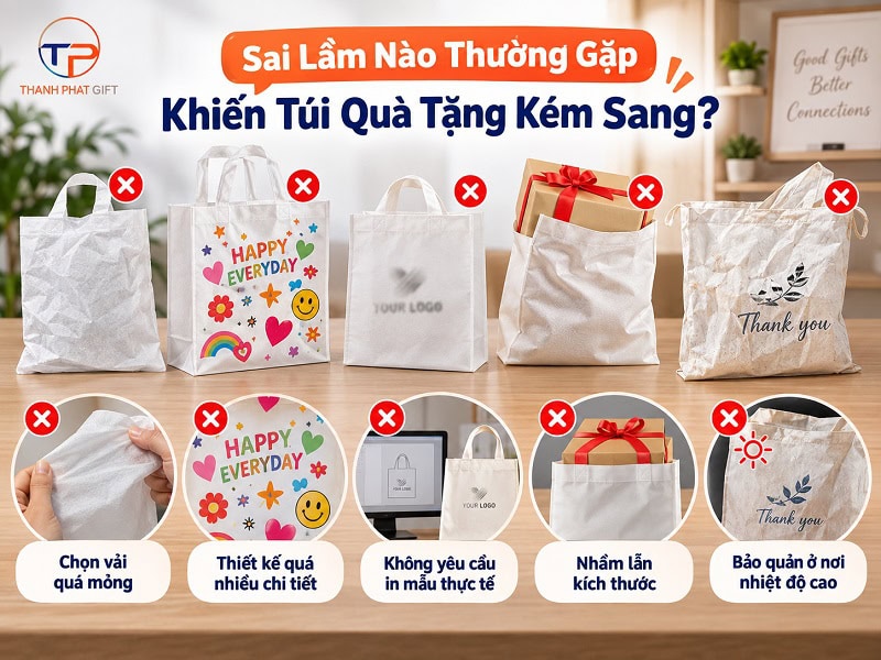 Top 5 Mẫu Túi Vải Không Dệt In Ấn Làm Quà Tặng Đẹp, Ấn Tượng 18 Sai lam khi dat tui vai khong det