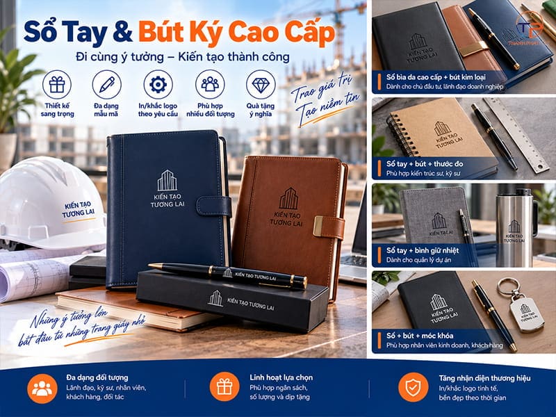 Top 7 Quà Tặng Doanh Nghiệp Ngành Xây Dựng, Nội Thất Ý Nghĩa 21 So tay but ky