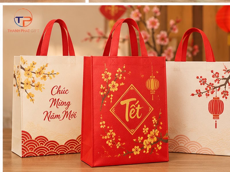 Top 5 Mẫu Túi Vải Không Dệt In Ấn Làm Quà Tặng Đẹp, Ấn Tượng 16 Tui vai qua tet