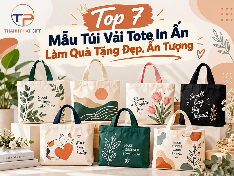 Top 7 Mẫu Túi Vải Tote In Ấn Làm Quà Tặng Đẹp, Ấn Tượng 13 Túi vải tote in ấn
