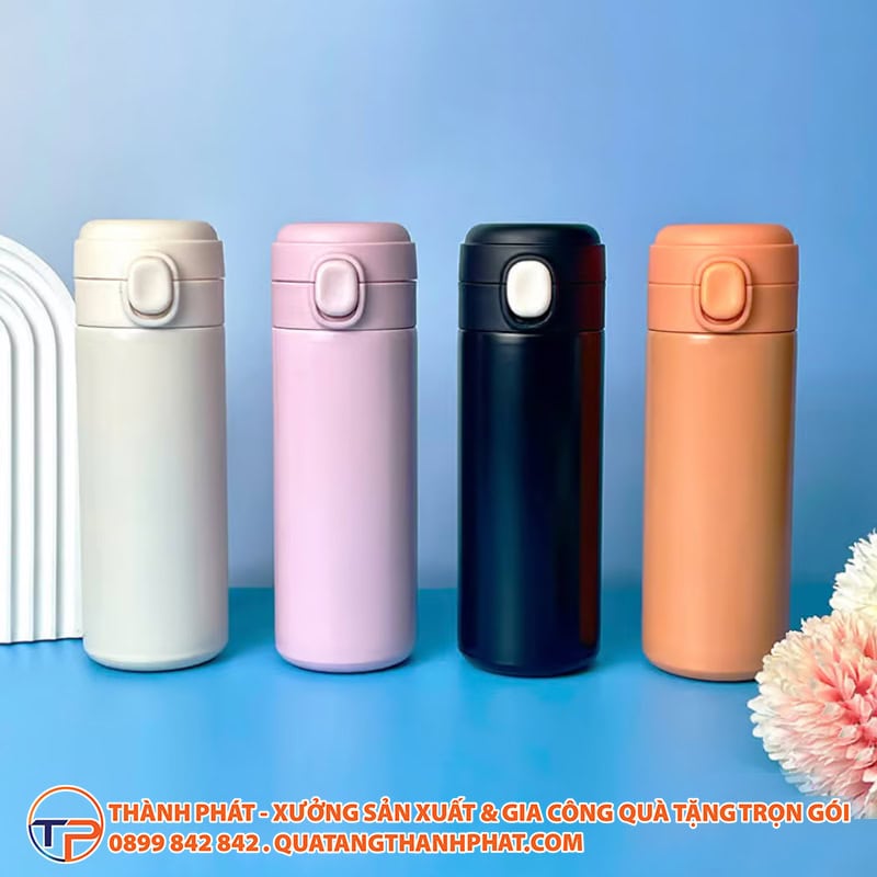 Binh giu nhiet nap bat mod in logo