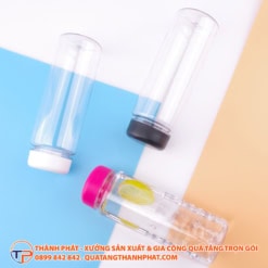 Binh nuoc nhua quang cao in logo