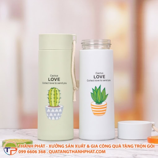 Bình thuỷ tinh xương rồng bọc nhựa lns6238 - ảnh 2