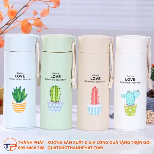 Bình thuỷ tinh xương rồng bọc nhựa lns6238