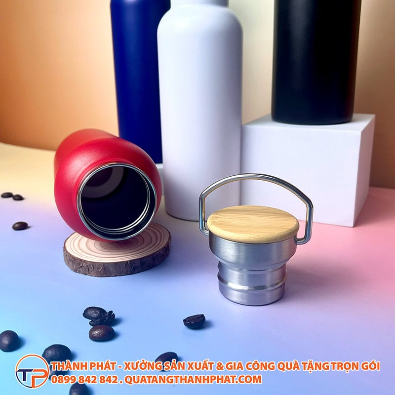 Bình Nước Giữ Nhiệt Nắp Gỗ Quai Inox Bgn6210 20 Binh giu nhiet nap go chat luong tot