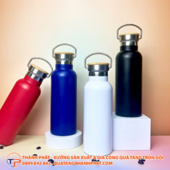 Bình Nước Giữ Nhiệt Nắp Gỗ Quai Inox Bgn6210 16 Binh giu nhiet nap go quai inox in logo