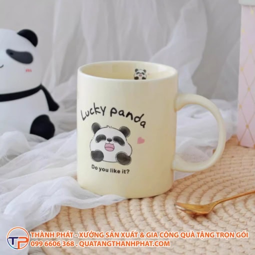 Set qua tang lucky panda in logo