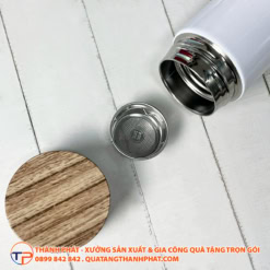 Bình Giữ Nhiệt Warm Wood Nắp Gỗ Gf6886 14 Binh giu nhiet warm wood in logo 1