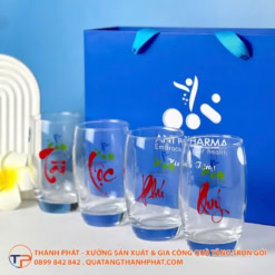Ly Thuỷ Tinh Dáng Bầu Cao In Logo Lt16 17 Ly thuỷ tinh dáng bầu cao in logo lt16 - ảnh 2